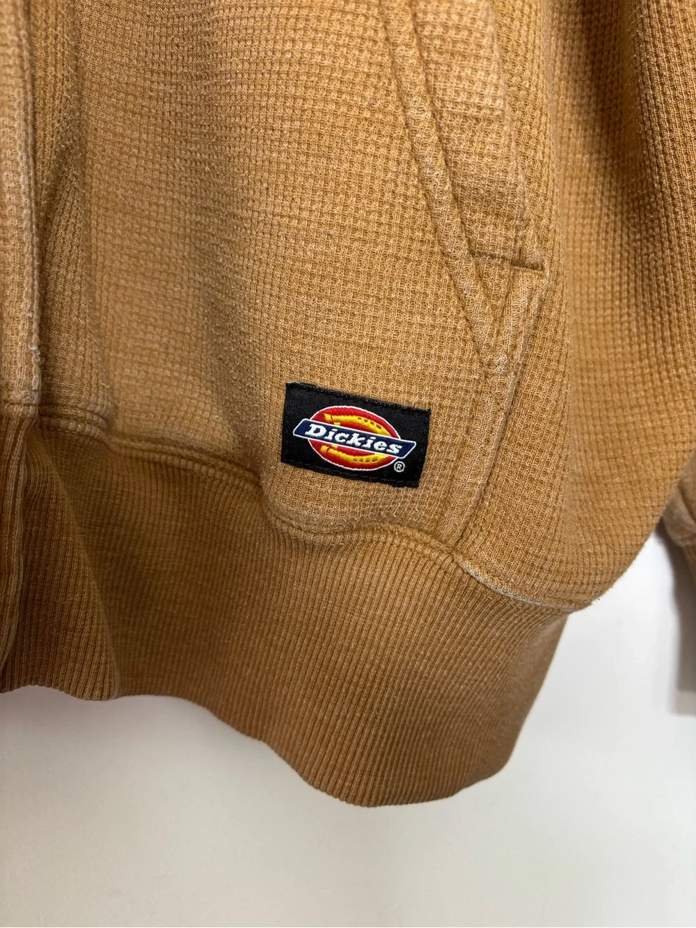 2XL Dickies Men’s Zip-Up Hooded Sweater Jacket in Tan Brown